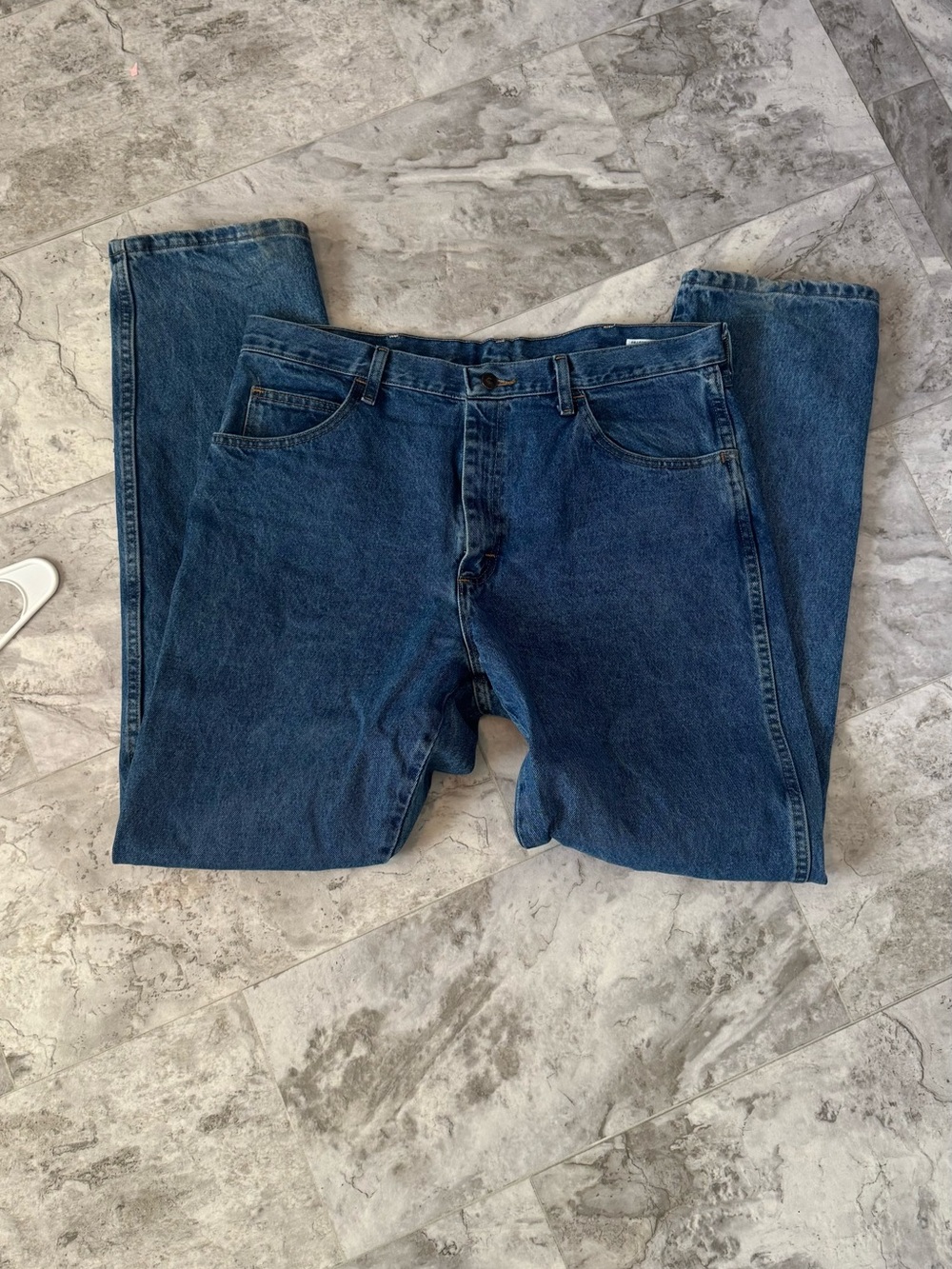 Relaxed Fit Men's Dark Blue Denim Jeans